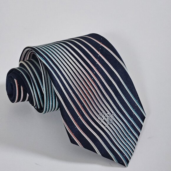 Nina Ricci Silk Tie Handmade Stripes Timeless Designer Boho W4 L58 Inches - Picture 1 of 14